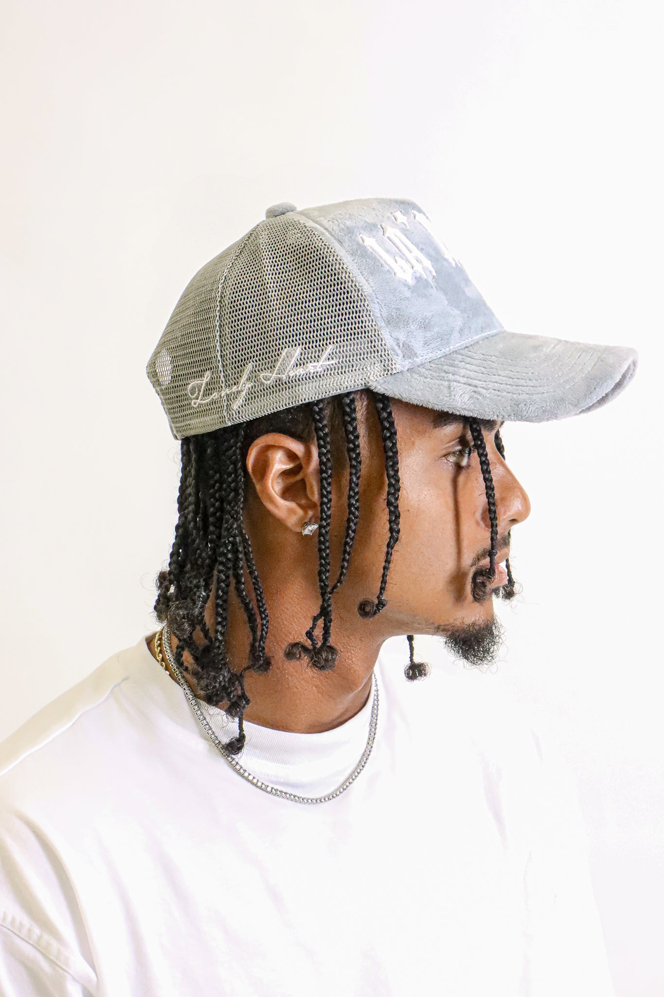 LHA Velvet Trucker Hat (Grey)