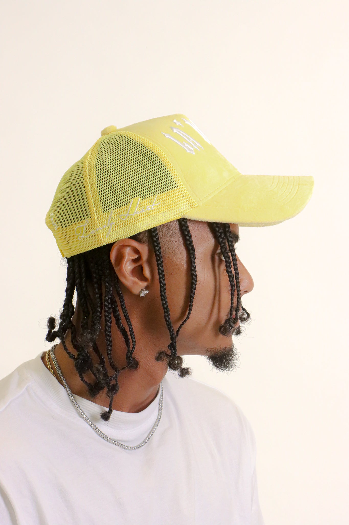 LHA Velvet Trucker Hat (Yellow)