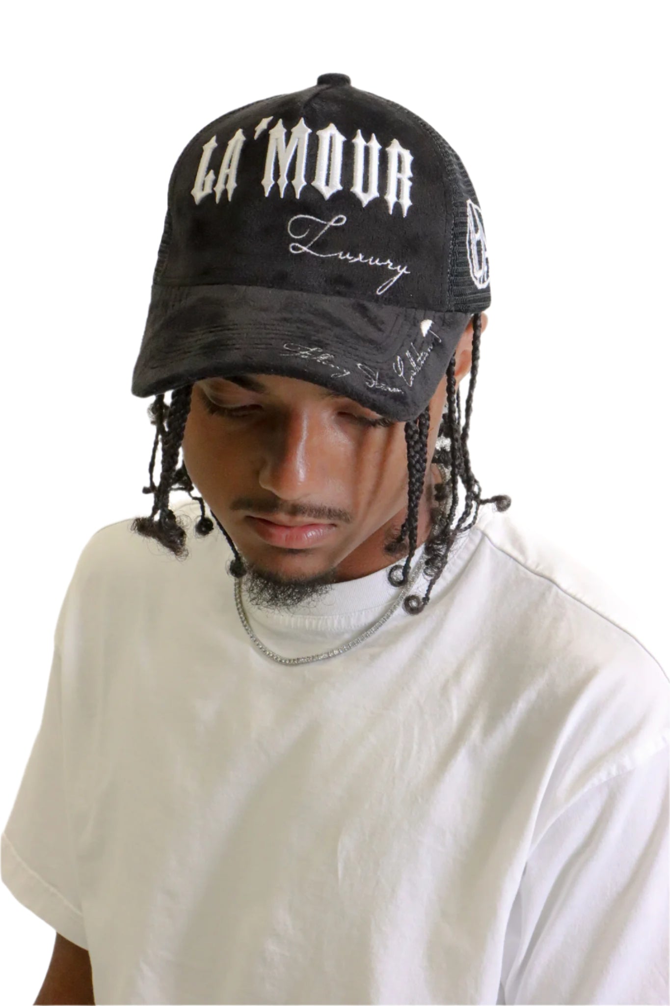 LHA Velvet Trucker Hat (Black)