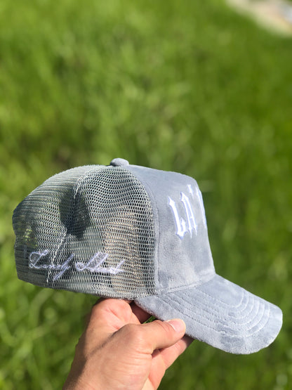 LHA Velvet Trucker Hat (Grey)