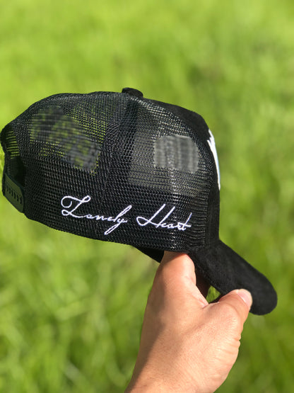 LHA Velvet Trucker Hat (Black)