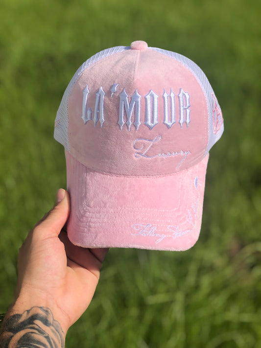 LHA Velvet Trucker Hat (Pink)